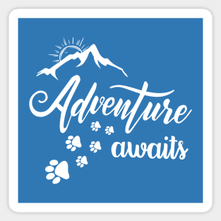 Adventure Awaits while Traveling with Your Dog Sticker